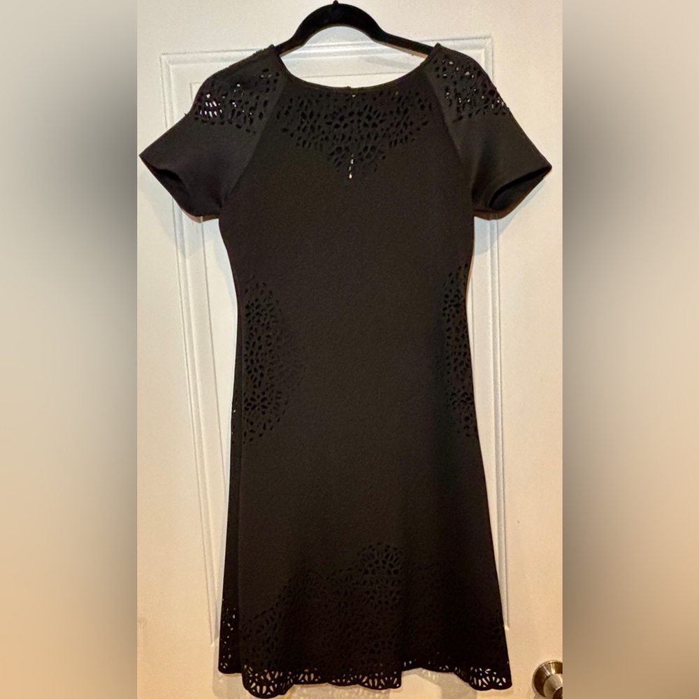 Short Sleeve Midi Black Dress